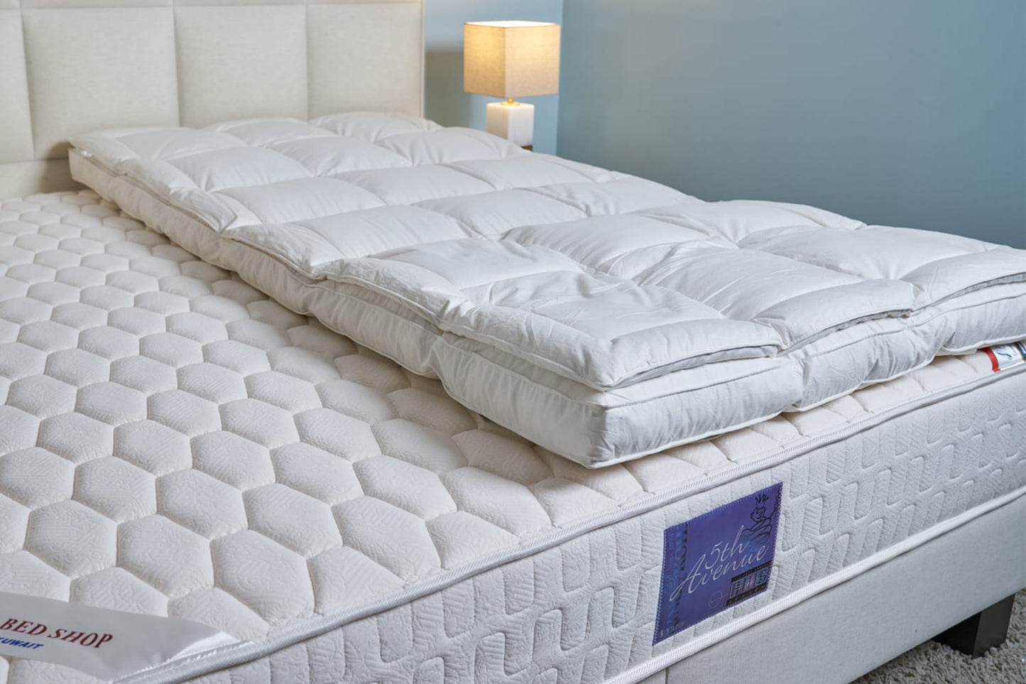 TOPPER - DOWN/FEATHER COTTON SATIN
