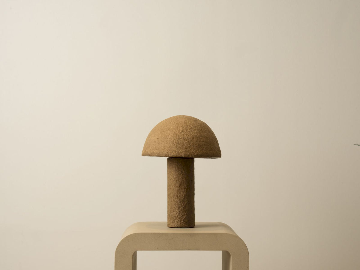 MUSHROOM PAPER  PULP TABLE LAMP