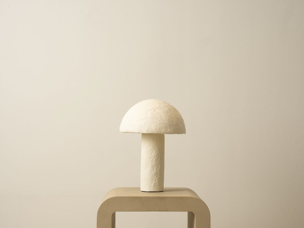 MUSHROOM PAPER  PULP TABLE LAMP