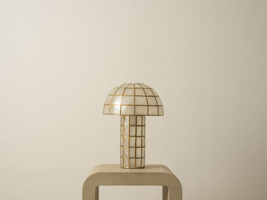MUSHROOM CAPIZ TABLE LAMP