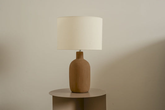 PAPER PULP CYLINDRICAL BASE LAMP