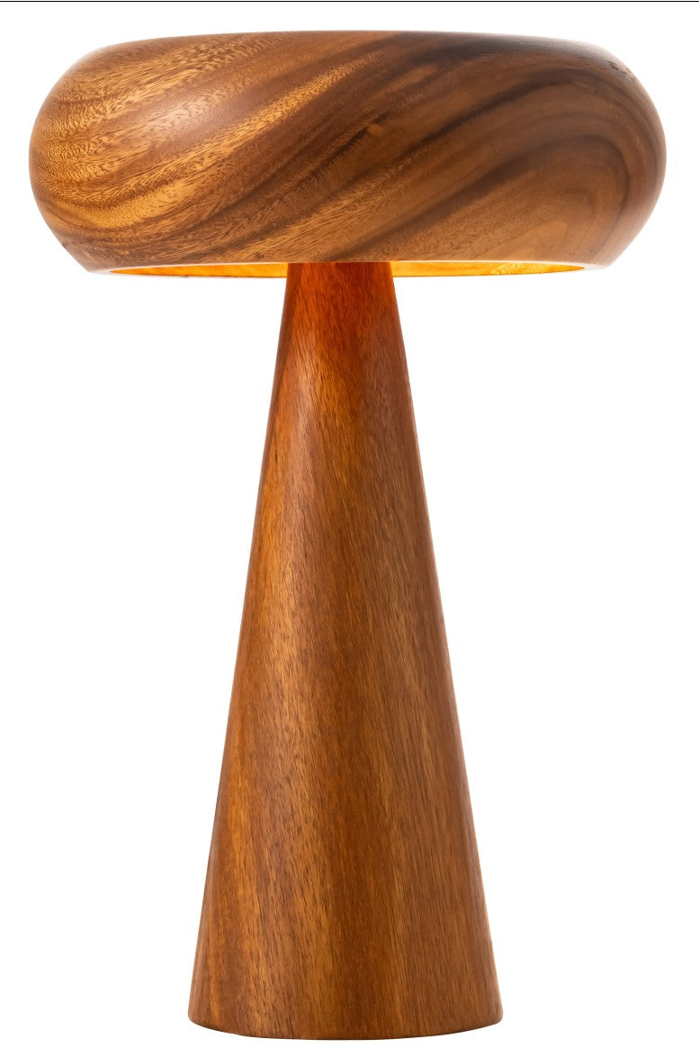 MUSHROOM WOODEN TABLE LAMP