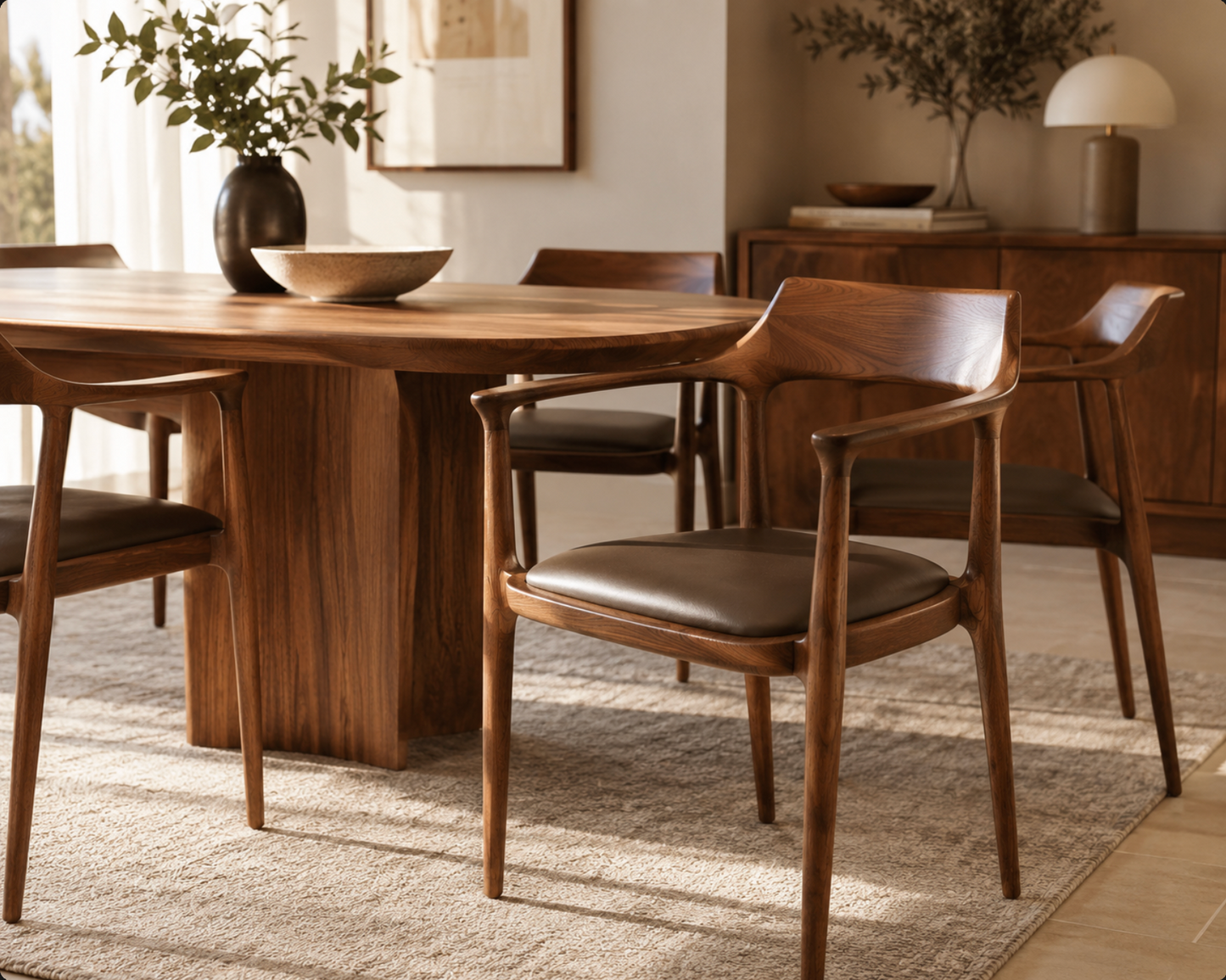 WALNUT DINING CHAIR